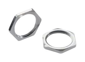 PFLITSCH 220/5 Locknut, M20 x 1.5, Brass, Nickel, 3 mm