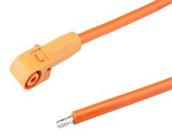 MOLEX 2319534015 Battery Power Cord, SideWize R/A Receptacle to Free End, Orange, 500 mm