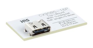 HIROSE / HRS CX90B5A-16P1 USB Connector, USB Type C, USB 2.0, Receptacle, 16 Ways, Surface Mount, Right Angle