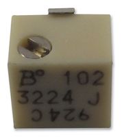 BOURNS 3224J-1-502E Trimmer, Multi Turn, Cermet, Side Adjust, 5 kohm, Surface Mount, 12 Turns
