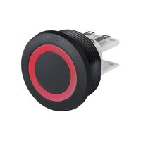 SCHURTER 3-157-495 Vandal Resistant Switch, Ring Illum/24VDC LED, MSM II MO XP Series, 22 mm, SPDT, Momentary, Round