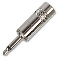 REAN NYS226 Phone Audio Connector, 2 Contacts, Plug, 3.5 mm, Cable Mount, Nickel Plated Contacts, Metal Body
