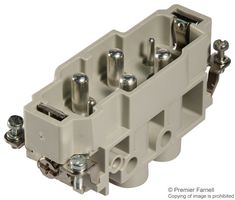 HARTING 0938 006 2601 Heavy Duty Connector, 4/2+PE Power-Signal, Han-Com, Insert, 7 Contacts, 16B, Plug, Screw Pin
