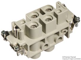 HARTING 0938 006 2701 Heavy Duty Connector, 4/2+PE Power-Signal, Han-Com, Insert, 7 Contacts, 16B, Receptacle