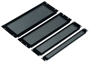 PRO POWER R1286/1UVK Panel, Vented, 19", Steel, Black, 19" Rack Systems, 44.45 mm, 482.6 mm