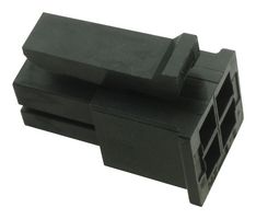 MOLEX 43025-0400 Connector Housing, Black, Micro-Fit 3.0 43025 Series, Receptacle, 4 Ways, 3 mm