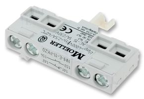 EATON MOELLER NHI-E-11-PKZ0 Contact Block, 1NO/1NC, 2 A, 24 Vdc, 1 A, 240 Vac, 2 Pole, PKZ0 Series, Screw