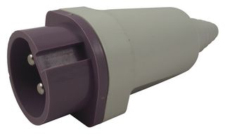 WALTHER 10280 Pin & Sleeve Connector, 16 A, 24 V, Cable Mount, Plug, Violet