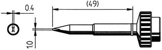 ERSA 0612CDLF/SB Soldering Iron Tip, Chisel, 1 mm