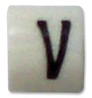 TE CONNECTIVITY 06161931 Wire Marker, Z Type, Push On Pre Printed, V, Black, White, 4.7 mm