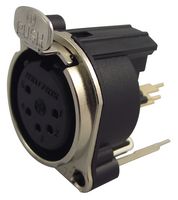 NEUTRIK NC5FBV XLR Connector, 5 Contacts, Socket, Panel Mount, Gold Plated Contacts, Metal Body, B