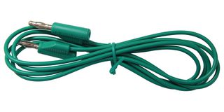 PRO SIGNAL JR9235-1.5M GREEN Banana Test Lead, 4mm Stackable Banana Plug, 4mm Stackable Banana Plug