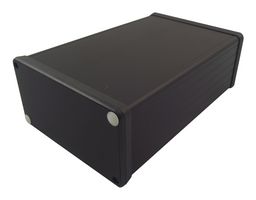HAMMOND 1455C802BK Metal Enclosure, 1455 Series, Extruded With Plastic End Panels, Small, Extruded Aluminium, 23 mm