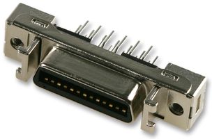3M 10220-6212PL D Sub Connector, Straight, Mini D (Ribbon Connector), Receptacle, MDR 102, 20 Contacts, Solder
