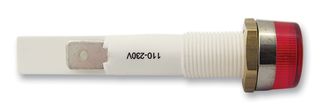 ARCOLECTRIC / BULGIN LIMITED C027700MAA LED Panel Mount Indicator, Red, 230 VAC, 10 mm, 3 mA, Not Rated