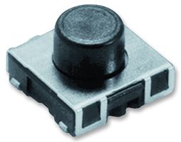 SCHURTER 1241.1613.11 Tactile Switch, SMS Series, Top Actuated, Surface Mount, Round Button, 180 gf, 50mA at 42VDC