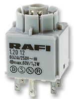 RAFI 1.20.122.041/0000 Contact Block, Standard, 1NO/1NC, 6 A, 250 V, 2 Pole