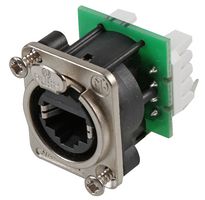 NEUTRIK NE8FDV-YK Modular Connector, RJ45 Jack, 1 x 1 (Port), 8P8C, Cat5e, Cable Mount