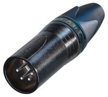 NEUTRIK NC4MXX-BAG XLR Connector, 4 Contacts, Plug, Cable Mount, Silver Plated Contacts, Metal Body, XX