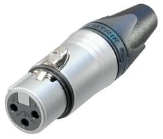 NEUTRIK NC3FXX-HE XLR Connector, 3 Contacts, Socket, Cable Mount, Gold Plated Contacts, Metal Body, XX