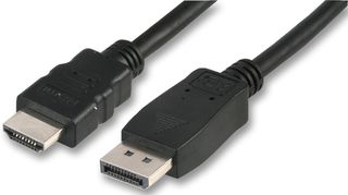 CLEVER LITTLE BOX CVT01-03CA0205 Audio / Video Cable Assembly, DisplayPort Plug, HDMI Plug, 5.9 ft, 1.8 m, Black