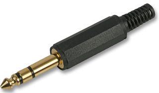 MULTICOMP PRO PS000122 Phone Audio Connector, 3 Contacts, Plug, 6.35 mm, Cable Mount, PE (Polyethylene) Body