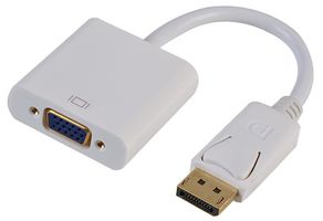 PRO SIGNAL PSG04062 DisplayPort Male-to-VGA Female Adaptor, White