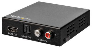 STARTECH HD202A HDMI Audio Extractor, 100 to 240VAC, 60Hz, Black, Aluminium, AC Adapter, NA, EU, UK, ANZ