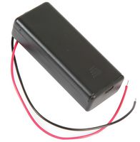 MULTICOMP PRO MP000365 Battery Holder, Enclosed 2x AAA, ABS Resin, Black, Wire Lead