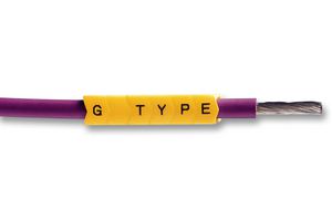 TE CONNECTIVITY - RAYCHEM 7201436 Wire Marker, G Type®, Push On Pre Printed, +, Black, Yellow, 3.5 mm