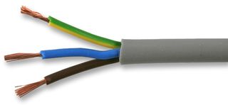 MULTICOMP PRO 2183Y-0.50MMGRY Multicore Cable, Flexible, Oval, Per M, Unscreened, 3 Core, 0.5 mm²
