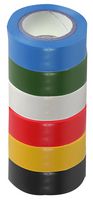 PRO POWER SH5005-6MPK Electrical Insulation Tape, PVC (Polyvinyl Chloride), Multicolour, 19 mm x 8 m