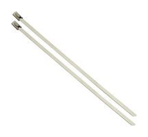 PRO POWER BU76-360 Cable Tie, Uncoated, Stainless Steel, Natural, 360 mm, 7.9 mm, 250 lb