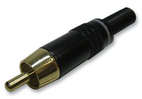 MULTICOMP PRO PS000111 RCA (Phono) Audio / Video Connector, 1 Contacts, Plug, Copper Body, White, 9.6 mm