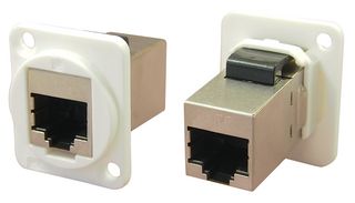 CLIFF ELECTRONIC COMPONENTS CP30222SW In-Line Adapter, Cat6, CSK Hole, Adaptor, In-Line, RJ45, RJ45, White FT