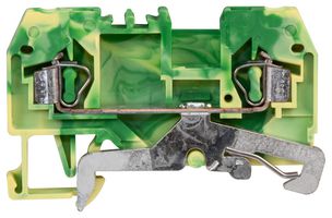 WAGO 280-907 DIN Rail Mount Terminal Block, 2 Ways, 28 AWG, 12 AWG, 2.5 mm², Clamp, 24 A