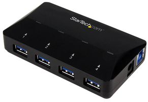 STARTECH ST53004U1C Hub, 4-Port USB 3.0 Hub plus Dedicated Charging Port, 1 x 2.4A Fast-Charging Port