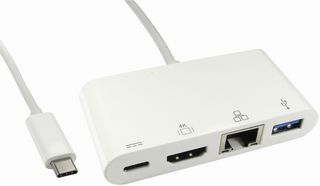 PRO SIGNAL USB3C-HDMI-COMBO ADAPTER,USB C-HDMI-USB3.0 A-ETHERNET