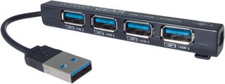 CONNEKT GEAR 25-0058 Hub, USB 3.0, 4 Port, Black, Speeds up to 5Gpbs, Bus Powered