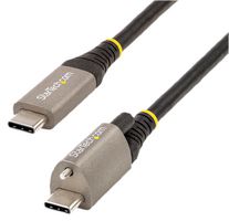 STARTECH USB31CCTLKV1M USB Cable, 3ft/1m Top Screw Locking USB C Cable 10Gbps, Type-C, 100W (5A), Single Screw