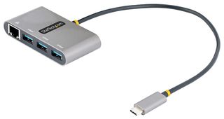 STARTECH HB30C3A1GEA2 Hub, 3-Port USB-C Hub with Ethernet, 3x USB-A 3.0 5Gbps, Gigabit Ethernet, Bus-Power