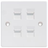 TUK KP-K4 Faceplate, Faceplate, Keystones & Back Boxes, 4, ABS (Acrylonitrile Butadiene Styrene) Body