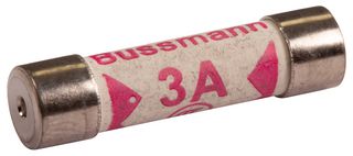 EATON BUSSMANN BK1-TDC180-3A Fuse, Cartridge, Fast Acting, 3 A, 240 V, 6.3mm x 25.4mm, 1/4" x 1", TDC180 Series