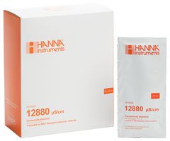 HANNA INSTRUMENTS HI-70030P Conductivity Solution, Liquid, Sachet, 500 ml, 12880 µS/cm