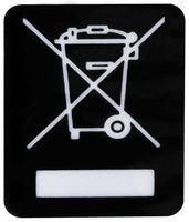 MULTICOMP PRO 7827363 Label, Identification, 10 mm, 13 mm, Polyester, WEEE Wheeled Bin (Symbol)