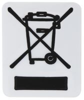 MULTICOMP PRO 7827261 Label, Identification, 13 mm, 10 mm, Polyester, WEEE Wheeled Bin (Symbol)