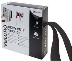 VELCRO 60243 Tape, Hook and Loop, Hook and Loop, Roll, Black, 50 mm x 5 m