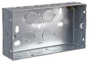PRO ELEC PELB0013 METAL BACKBOX 2 GANG 35MM