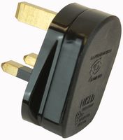PRO ELEC 9248 BLK 3A Power Entry Connector, UK Type G Mains Plug, 13 A, Black, Nylon (Polyamide) Body, 240 V