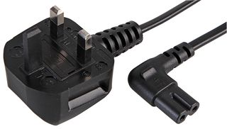 PRO ELEC PEL00519 Mains Power Cord, With Fuse, UK Plug to 90° IEC 60320 C7, 3 m, 2.5 A, 250 V, Black